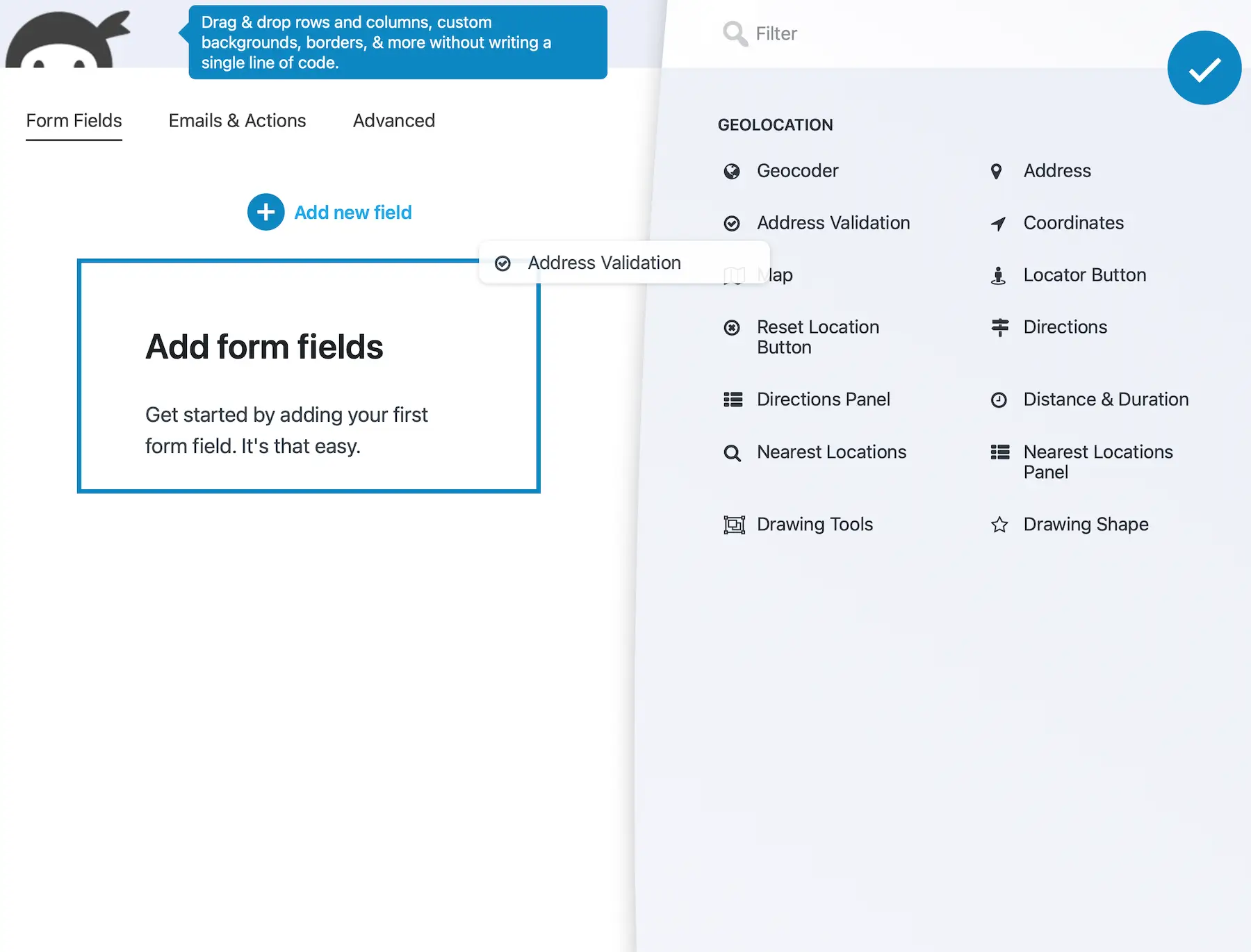 Ninja Forms Address Validation Integration